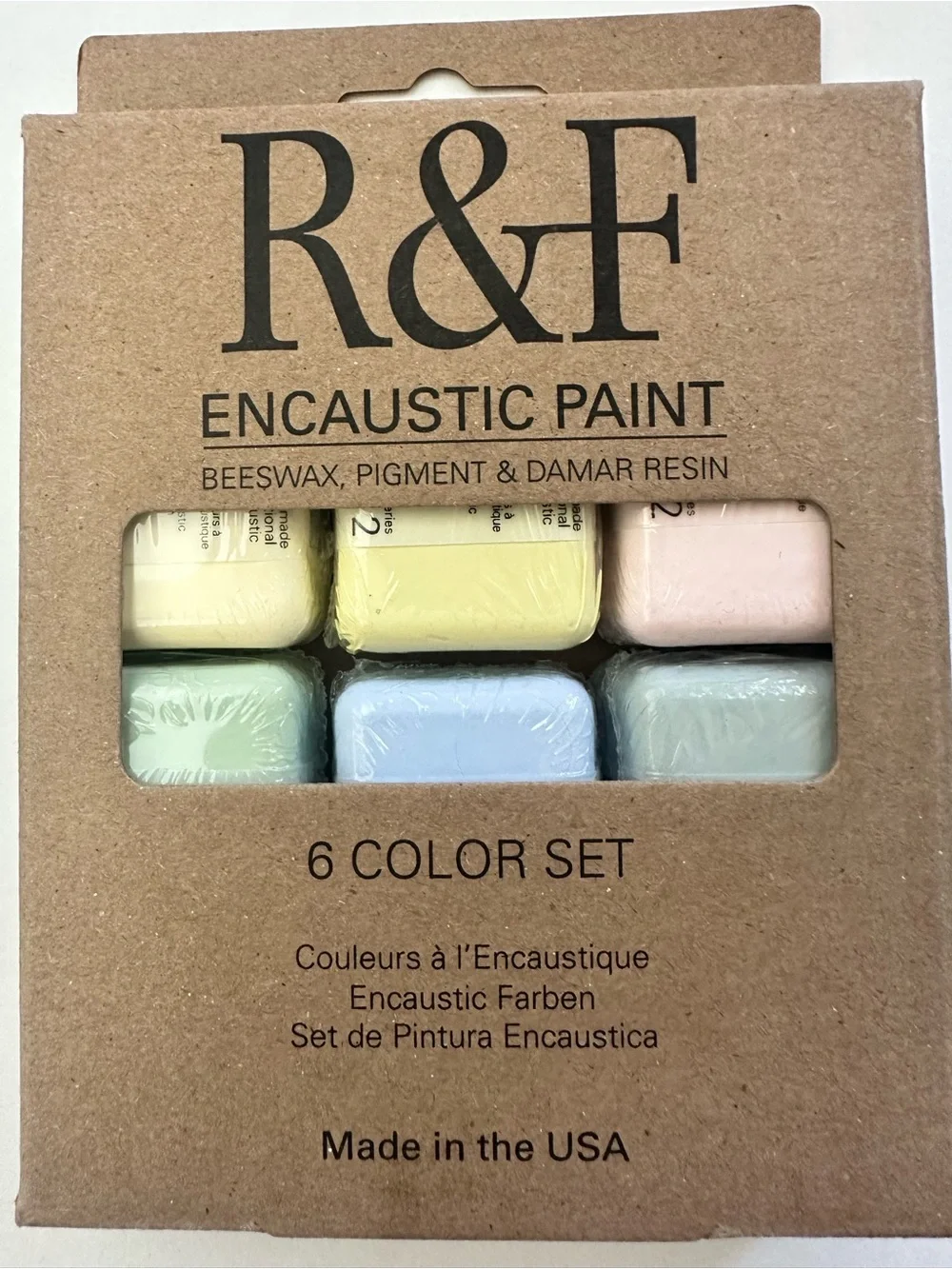 Encaustic Paint 6-Color Pastel Set - Soft Pastel Shades